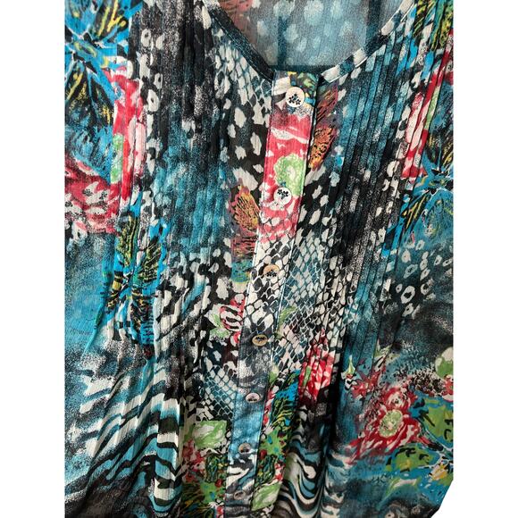 American Rag Semi Sheer Sleeveless Blouse Plus Size OX 12W - Picture 4 of 6